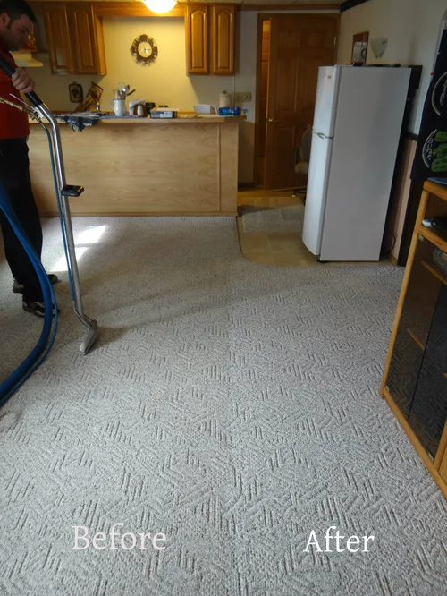 Carpet cleaning and drying process after water damage