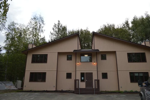 Multi-unit residential building exterior after restoration work